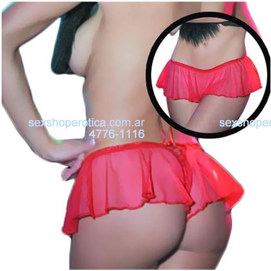 Mini De Tul Con Volados Y Pasacinta Trasera